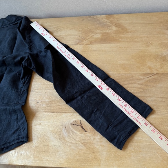 J JILL LINEN BLAZER JACKET TOPPER CAPSULE WARDROBE BREATHABLE NATURAL FIBER LG - Picture 10 of 13